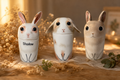 Custom hand-painted rabbit memorial urn Jingdezhen ceramic personalized